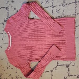 Pink Cable Knit Sweater from Sonoma